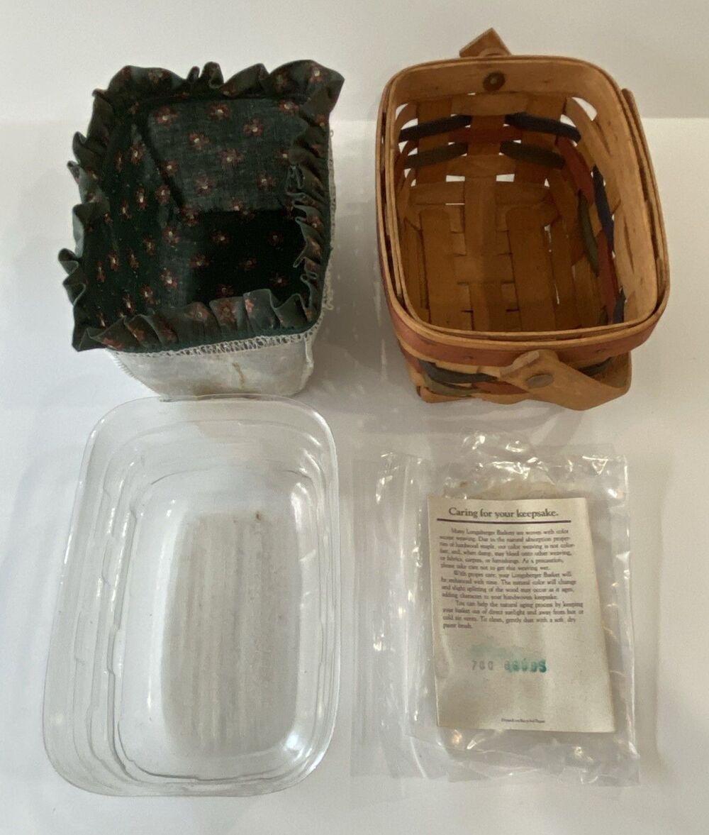 Longaberger Basket 1991 Shades of Autumn Acorn Liner Protector Swing Handle - Picture 11 of 13